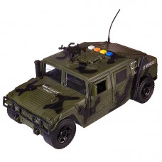 Машинка 1:16 "Военная", пластмассовая инерционная, со звуковыми и световыми эффектами. Индивидуальная упаковка 23.5x12x12 см