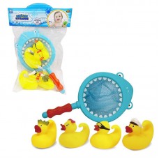 Набор игрушек для ванной ABtoys Веселое купание Сачок с 4-мя утятами