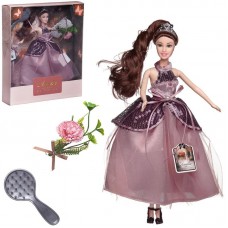 Кукла ABtoys "Amelia. Королевский прием" с диадемой, в длинном платье, темные волосы 30см