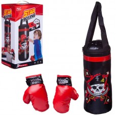 Набор боксерский Junfa Пират: груша 37,5 см и перчатки на батарейках, свет, звук