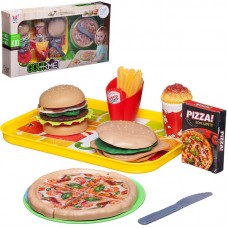 Набор продуктов Junfa серия Гурман: Сытный обед с пиццей и бургерами в компании друзей