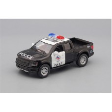 Машинка Kinsmart FORD F-150 SVT Raptor SuperCrew Police (2013), black / white