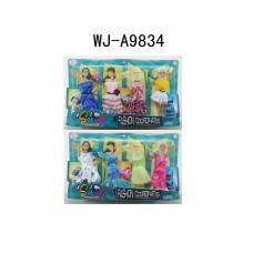 Набор одежды и аксессуаров для куклы высотой 29 см 2 шт (4 наряда, обувь, 2 сумочки) (Китай, 3312-A)