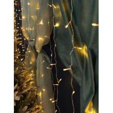 Новогоднее украшение MILAND Гирлянда Занавес 3х2 м 400 теплых белых ламп, 8 режимов