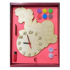 Часы с циферблатом под роспись "Пони" с красками