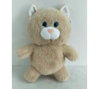 Флэтси. Кот бежевый, 24 см. игрушка мягкая