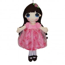 Кукла мягконабивная в розовом платье, 50 см