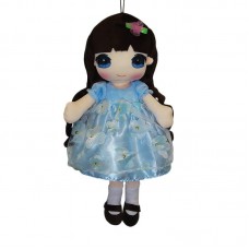 Кукла мягконабивная в голубом платье, 50 см