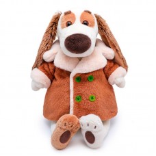 Мягкая игрушка BUDI BASA Собака Бартоломей в меховом пальто 27 см