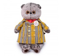 Мягкая игрушка BUDI BASA Кот Басик в двубортном плаще 19 см