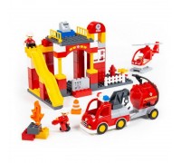 Конструктор "Макси" - "Пожарная станция" (81 элемент) (в коробке)