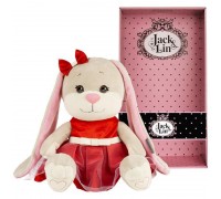 Зайка Jack&Lin в Нарядном Красном Платье, 25 см, в Коробке