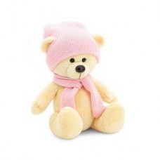 Мягкая игрушка Orange Toys Медведь Топтыжкин жёлтый шапка / шарф 17 см