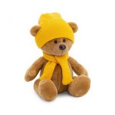 Мягкая игрушка Orange Toys Медведь Топтыжкин коричневый шапка / шарф 17 см