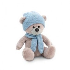 Мягкая игрушка Orange Toys Медведь Топтыжкин серый шапка / шарф 17 см