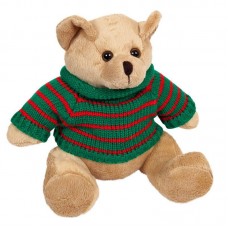 Медведь в свитере, бежевый, 12 см
