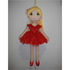 Кукла балерина, в красной пачке, мягконабивная, 40 см