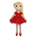 Кукла балерина, в красной пачке, мягконабивная, 40 см