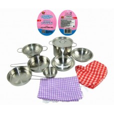 Набор посуды металлической для кухни "Помогаю Маме", 11 предметов (ABtoys. Помогаю Маме, PT-00266(WK-B0955))