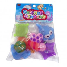 Набор резиновых игрушек для ванной "Веселое купание", в наборе 6 шт. (ABtoys. Веселое купание, PT-00350)