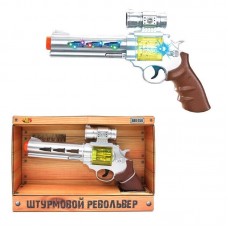 Револьвер штурмовой, со световыми и звуковыми эффектами, с пластмассовыми снарядами, 31х20х5 см
