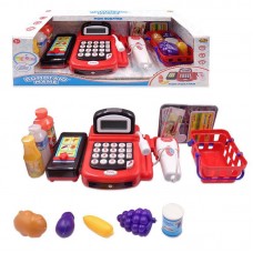 Касса "Помогаю Маме", в наборе с продуктами и аксессуарами (31 предмет), с эффектами, на батарейках