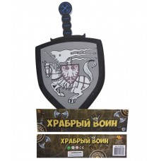 Меч "Храбрый воин" в наборе с щитом из вспененной пластмассы (ABtoys, PT-00356пц)