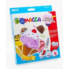 Набор массы для лепки Мороженое, с маркерами и оформительской краской (AMOS, 23438-no)