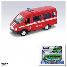 Машинка металлическая ГАЗЕЛЬ пожарная охрана 1:43 (AUTOTIME, 2917W-RUS)