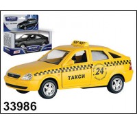 Машинка металлическая LADA PRIORA такси 1:36 (AUTOTIME, 33986(33986W-RUS))