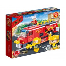 Конструктор Пожарная машина, 288 деталей, 33х24х7 см (BANBAO, 7103)