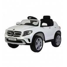 Детский электромобиль Barty Mercedes Benz GLA, белый с резиновыми колёсами и кондиционером