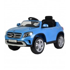 Детский электромобиль Barty Mercedes Benz GLA, синий с резиновыми колёсами и кондиционером