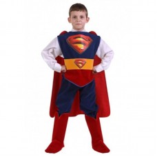 Костюм карнавальный "Супермен" (куртка, брюки, накидка, сапоги, пояс) Звездный маскарад размер 30