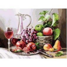 Раскраски по номерам Натюрморт с фруктами 30*40 см