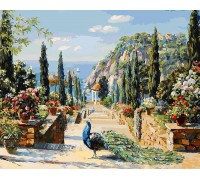 Раскраски по номерам. На берегу моря 50*40 см