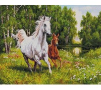 Картина мозаичная на подрамнике На воле 40*50 см