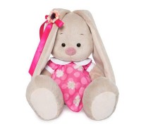 Зайка Ми в розовом платье с белым воротничком (малый), 18 см