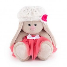 Зайка Ми в розовой юбке с белым беретом (малыш)