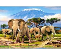 Пазл Castorland 1000 деталей, Слоны, средний размер элементов 1,9?1,7 см
