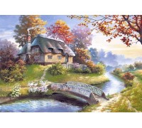 Пазл Castorland 1500 деталей Коттедж, средний размер элементов 1,6?1,4 см