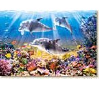 Пазл Castorland 500 деталей Дельфины, средний размер элементов 1,9?1,7 см