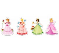 Пазл Castorland 4 в 1 (4x5x6x7 деталей), Принцессы