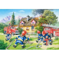 Пазл Castorland 40 деталей maxi Пожарные, средний размер элементов 8?7,4 см
