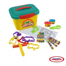 Набор Play doh "Маленькая мастерская", 4 минимаркера, 4 восковых мелка, 8 моделей животных, 2 цвета пасты для лепки (2х2), 10 листов бумаги. (D`arpeje Toys`n`fun, CPDO011)