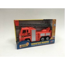 Пожарная машина инерционная, масштаб 1:18, без эффектов (Dave Toy Ltd., 33041)