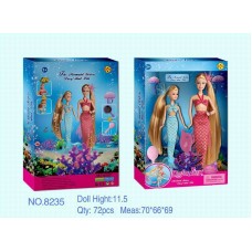 Кукла-русалки, 2 шт: мама и дитя, в наборе с зеркалом (DEFA, 8235d)