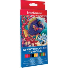 Акварельные карандаши с кисточкой, 12 цветов (ErichKrause, 32485EK)