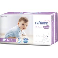 Подгузники Softlove-Platinym M (6-11 кг) 40шт