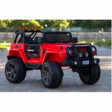 Электромобиль Barty Jeep Wrangler Т555МР полный привод (4х4) красный